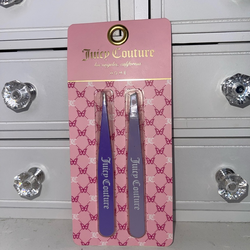 NWT Juicy Couture Purple Beauty Tweezers Set of 2